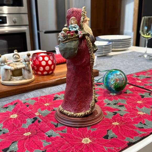 Santa Claus St. Nicholas Resin Figure ~10-1/2" Tall Excellent Condition - Picture 2 of 8